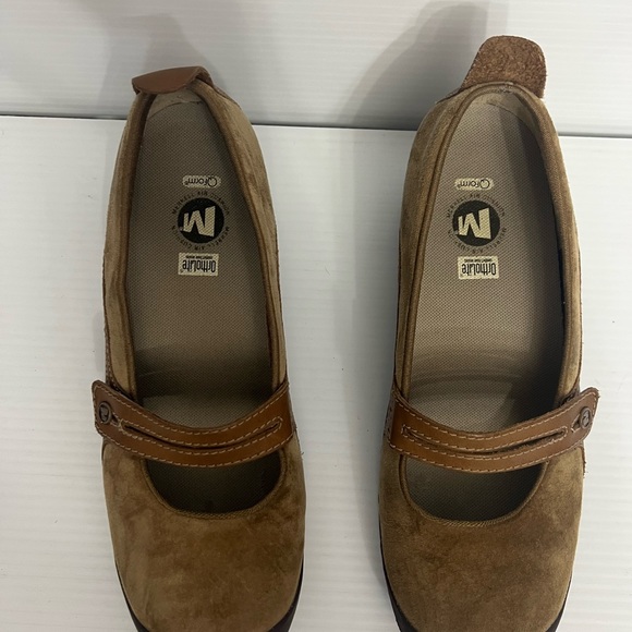 Merrell Plaza Bandeau Tan Leather Mary Jane shoes Size 10 - Picture 4 of 8